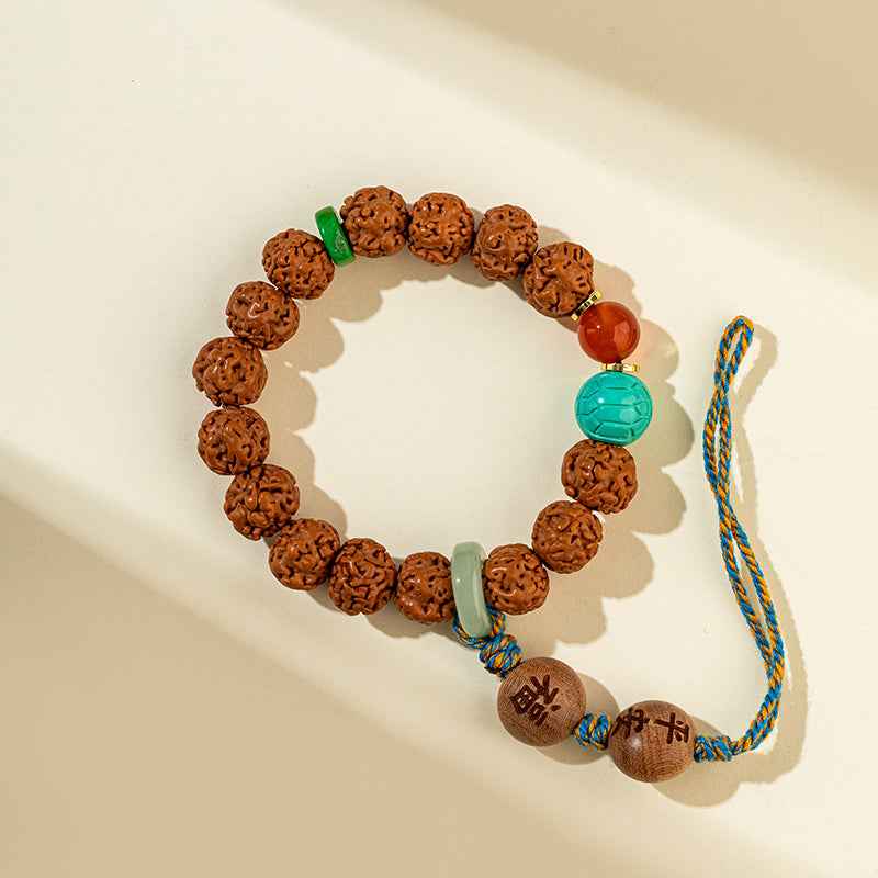 Natural Walnut Jade Gold Pendant-Natural Energy & Handmade