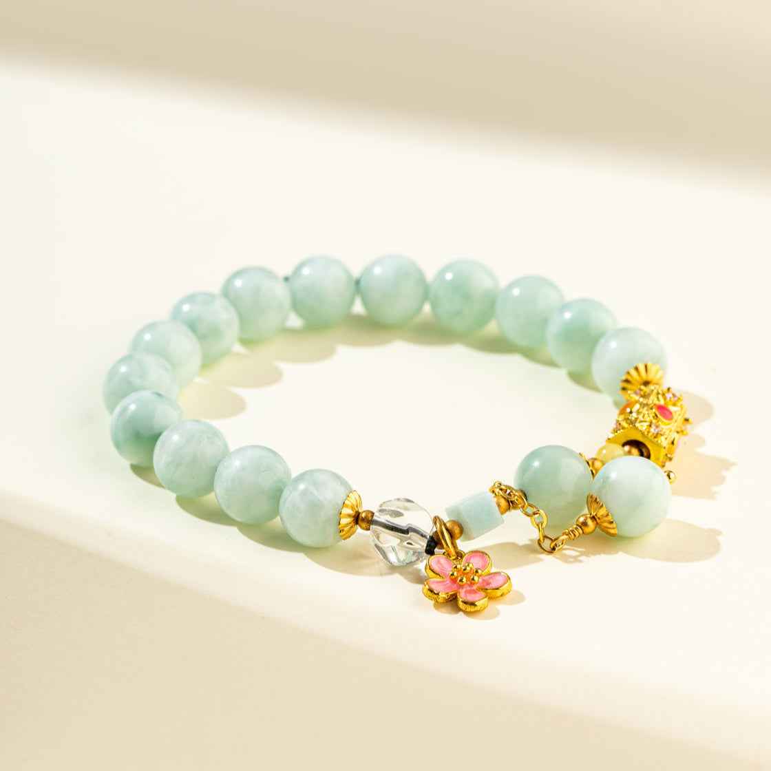 Green Quartz Crystal Bracelet-Natural Energy & Handmade