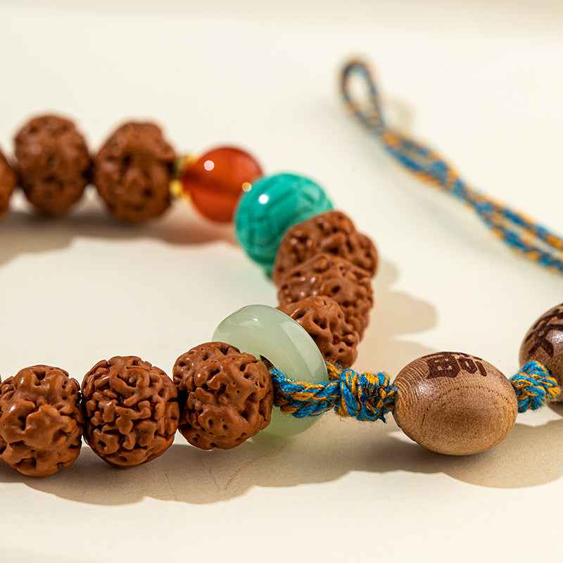 Natural Walnut Jade Gold Pendant-Natural Energy & Handmade