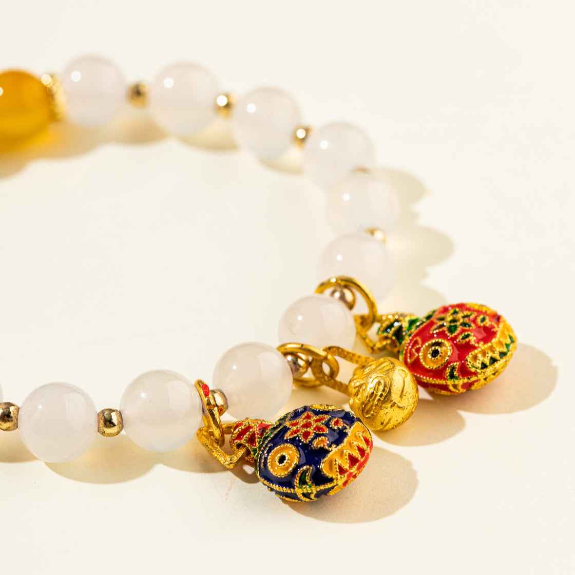 Crystal Jade Gold Monster Sculpture Bracelet-Natural Energy & Handmade