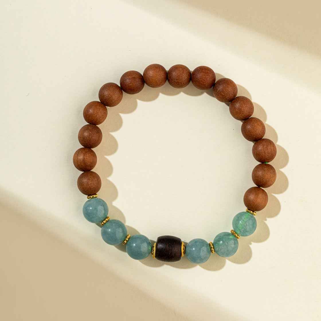 Sandalwood Jade Agarwood Bracelet-Natural Energy & Handmade