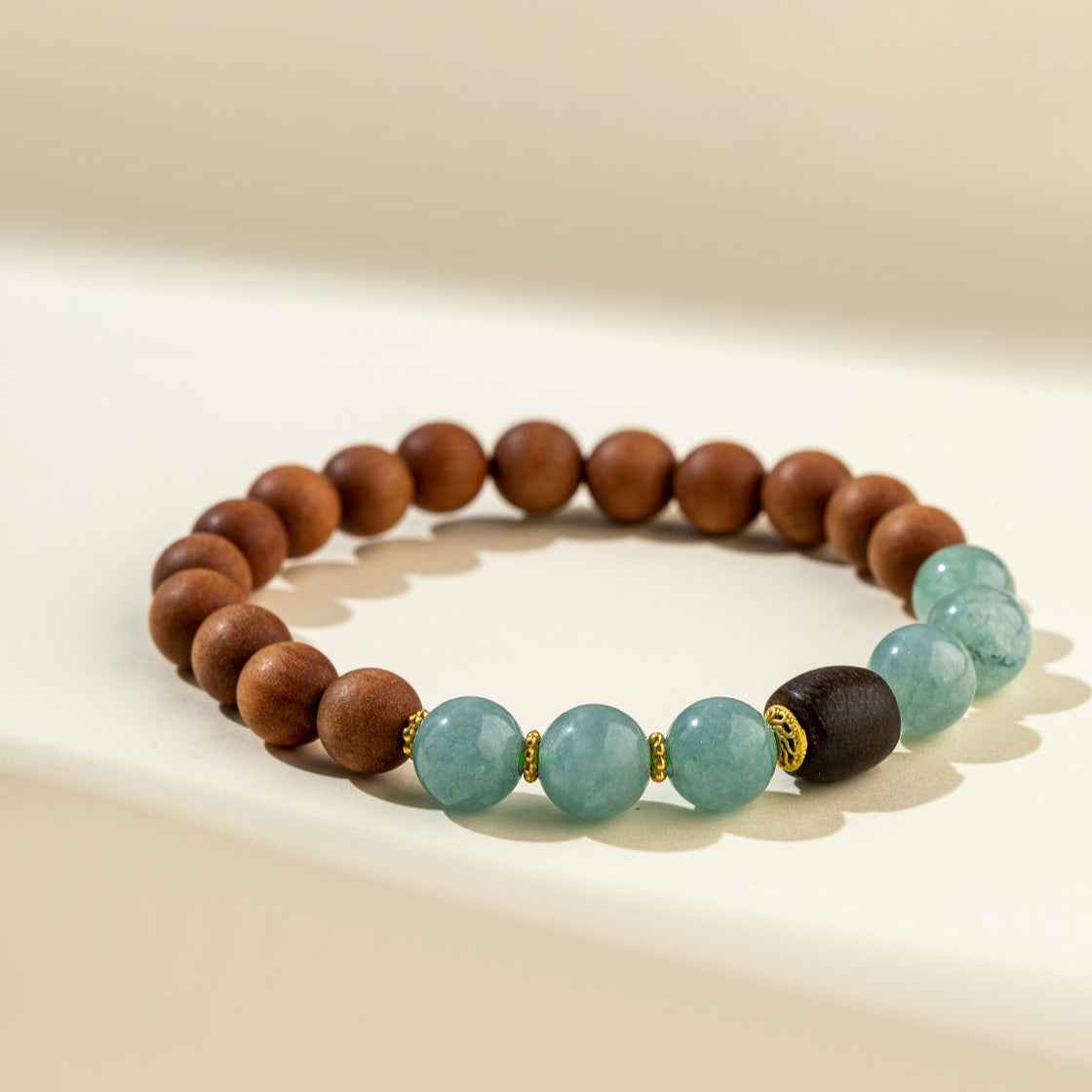 Sandalwood Jade Agarwood Bracelet-Natural Energy & Handmade