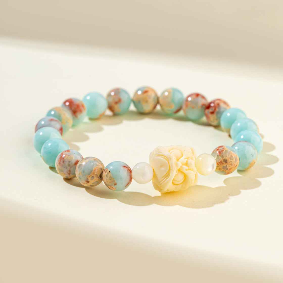Blue Agate Bracelet-Natural Energy & Handmade