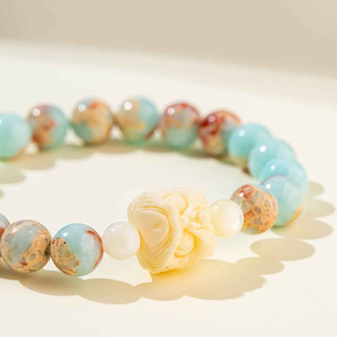 Blue Agate Bracelet-Natural Energy & Handmade