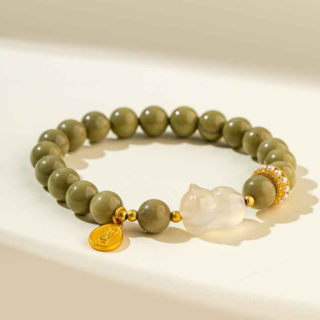 Agate Gold Bracelet-Natural Energy & Handmade