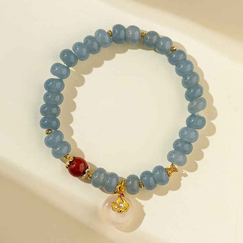 Green Quartz Crystal Bracelet-Natural Energy & Handmade
