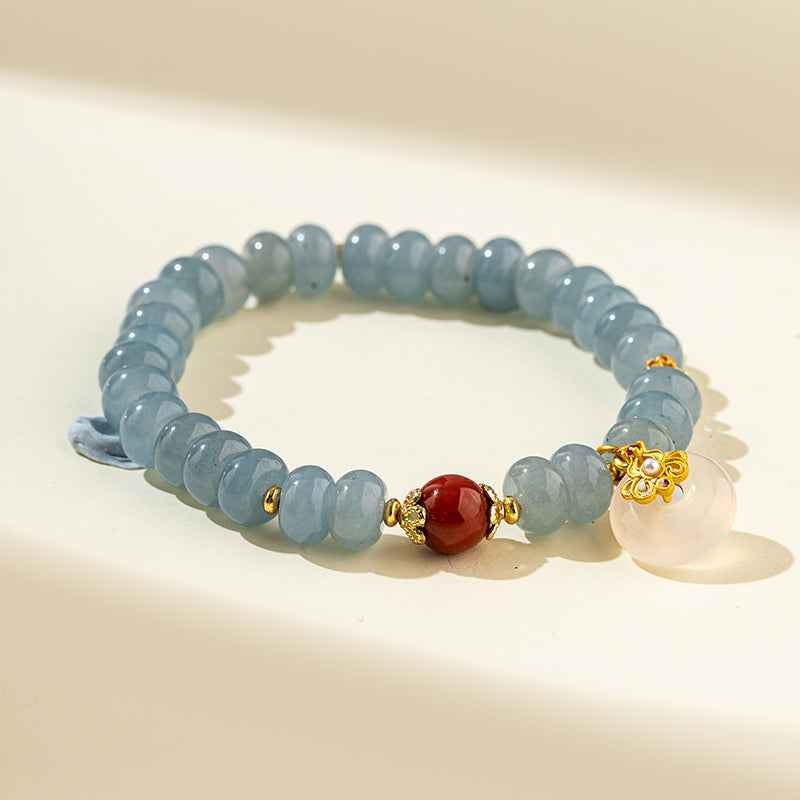 Green Quartz Crystal Bracelet-Natural Energy & Handmade