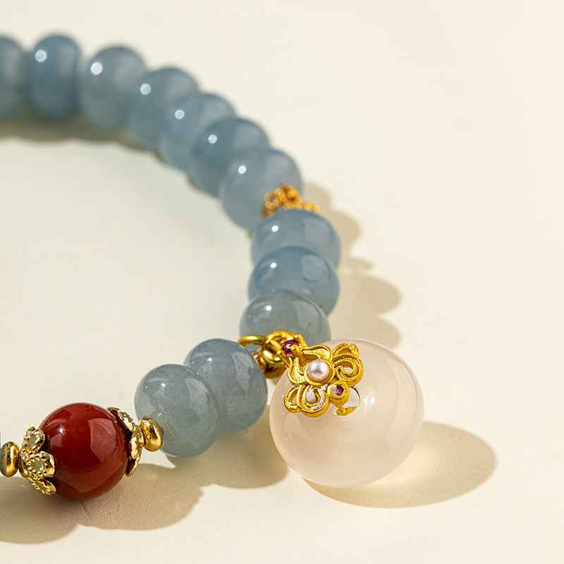 Green Quartz Crystal Bracelet-Natural Energy & Handmade