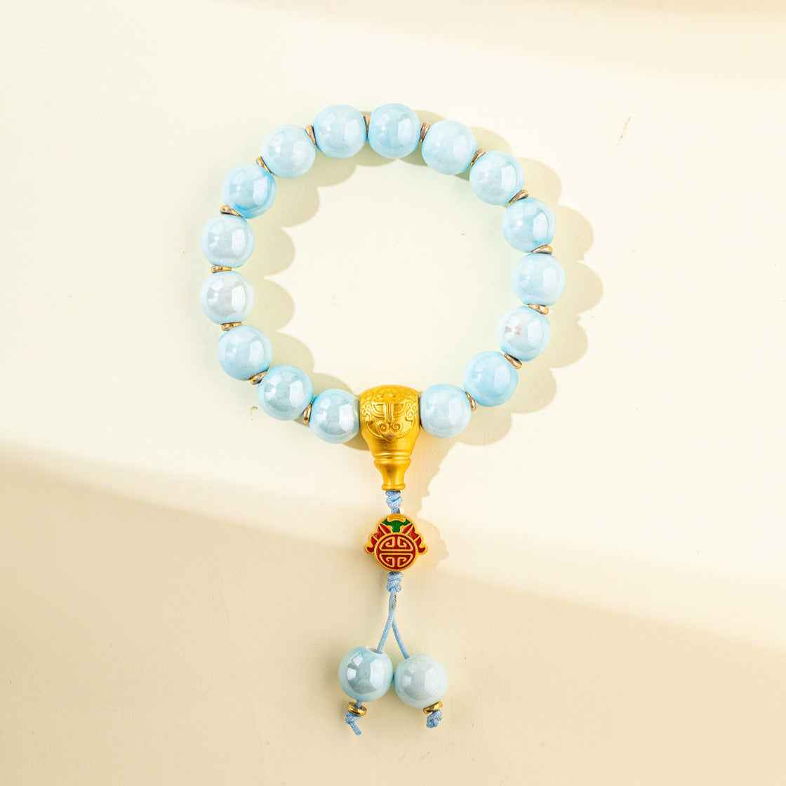 Pearl Gold Buddhism Bracelet-Natural Energy & Handmade