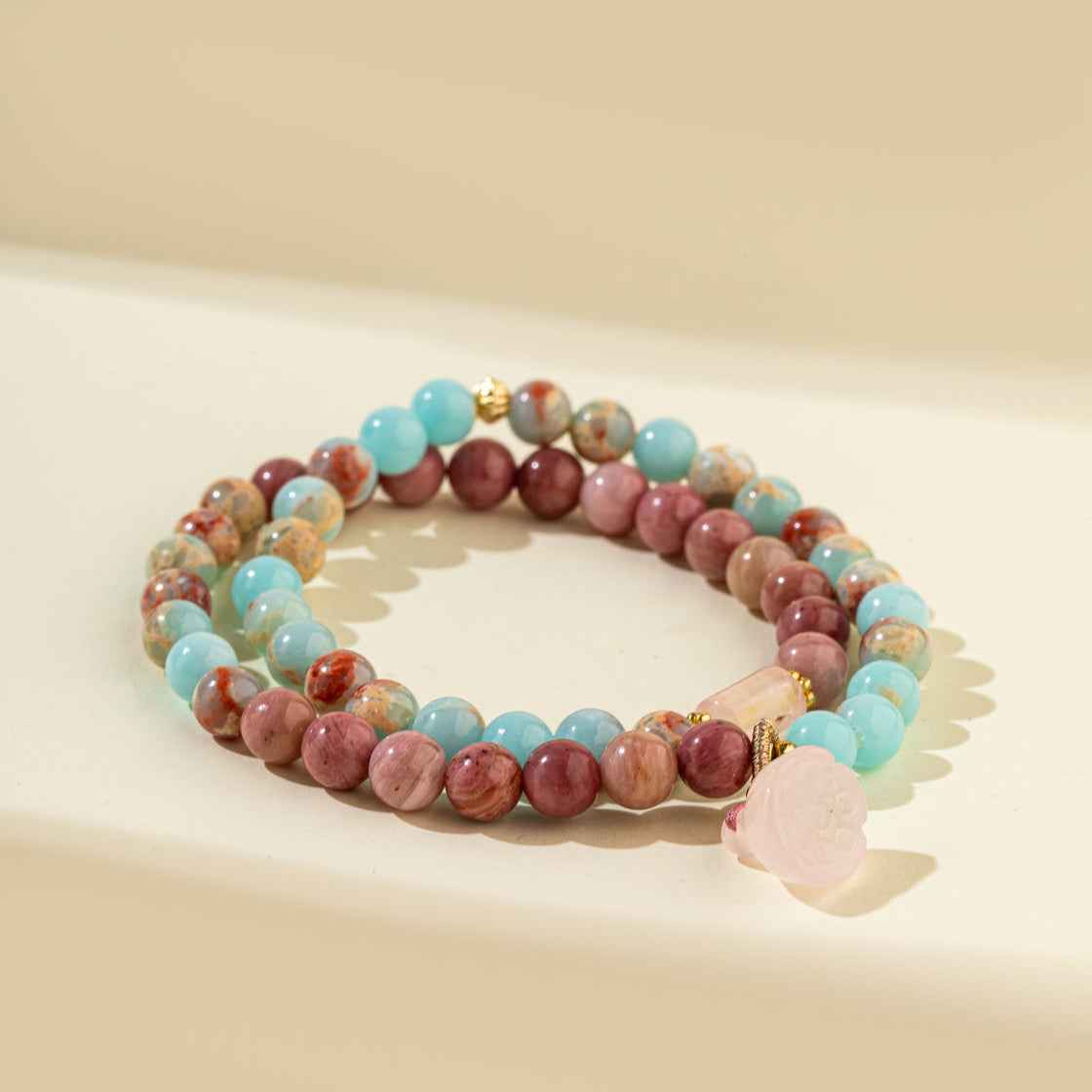 Agate Jade Gold Bracelet-Natural Energy & Handmade