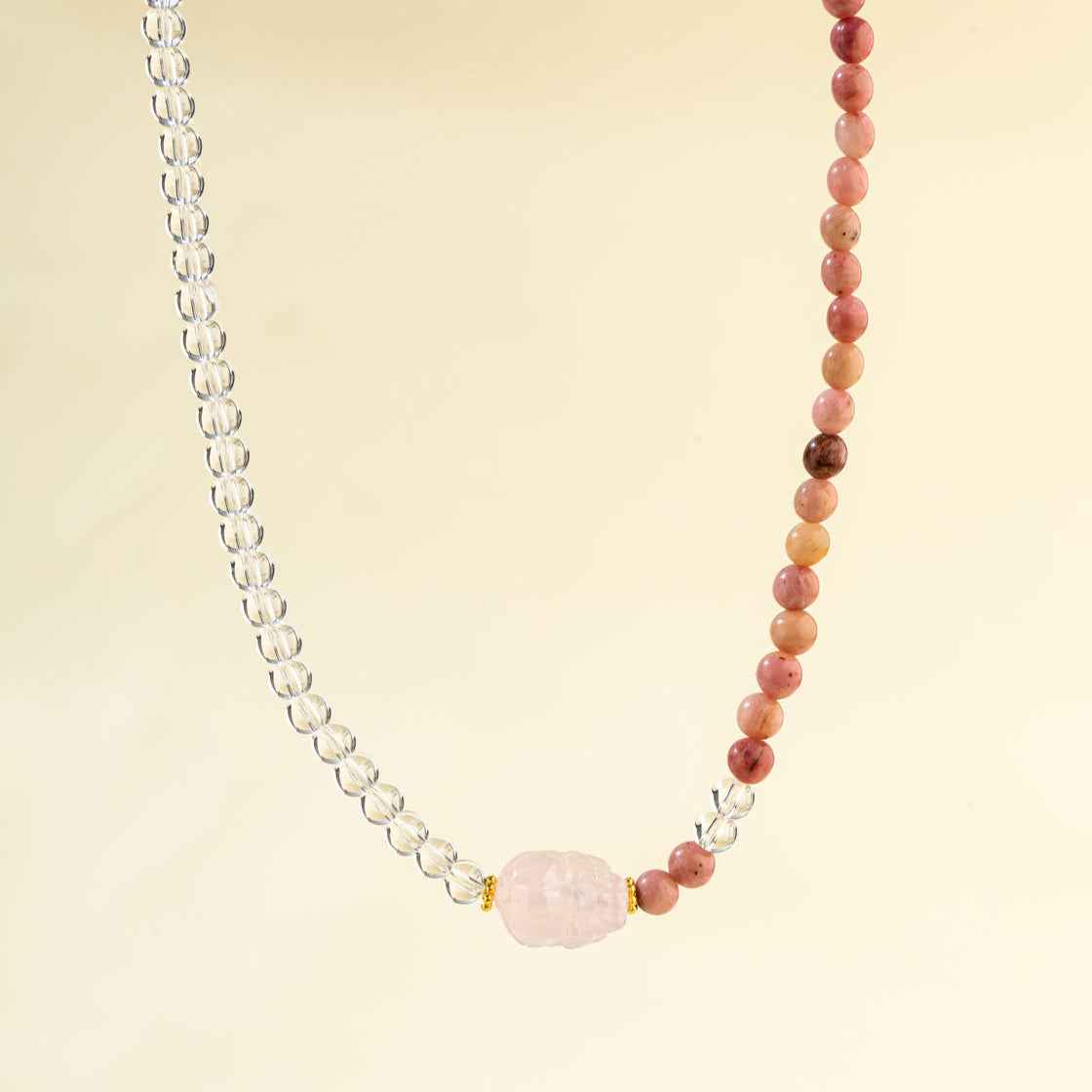 Jade Crystal Agate Sandalwood Necklace-Natural Energy & Handmade
