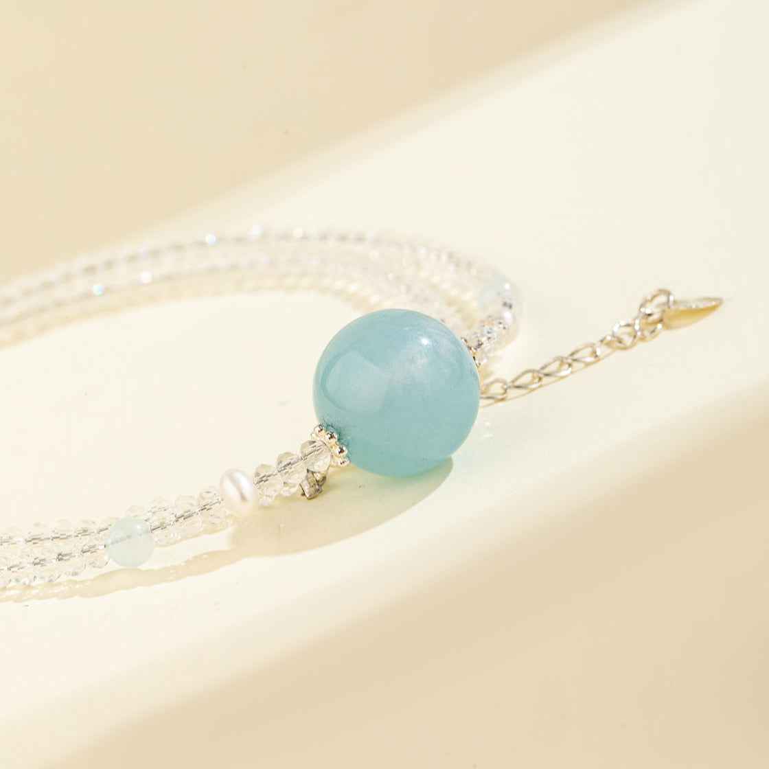 Crystal Necklace Ocean Heart-Natural Energy & Handmade