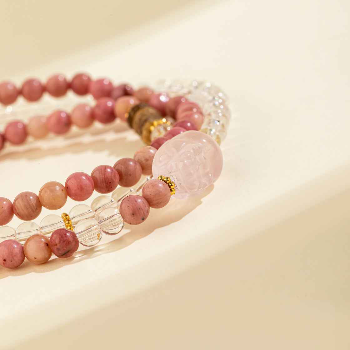 Jade Crystal Agate Sandalwood Necklace-Natural Energy & Handmade
