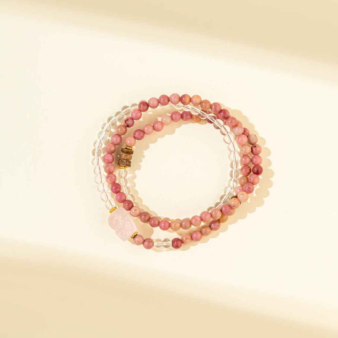 Jade Crystal Agate Sandalwood Necklace-Natural Energy & Handmade