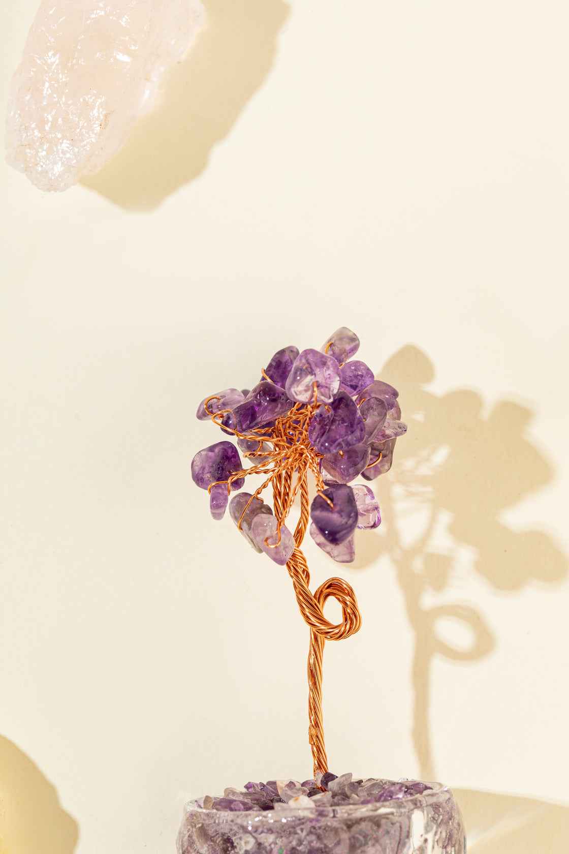 Small Pink Crystal Prosperity Tree Home Decoration