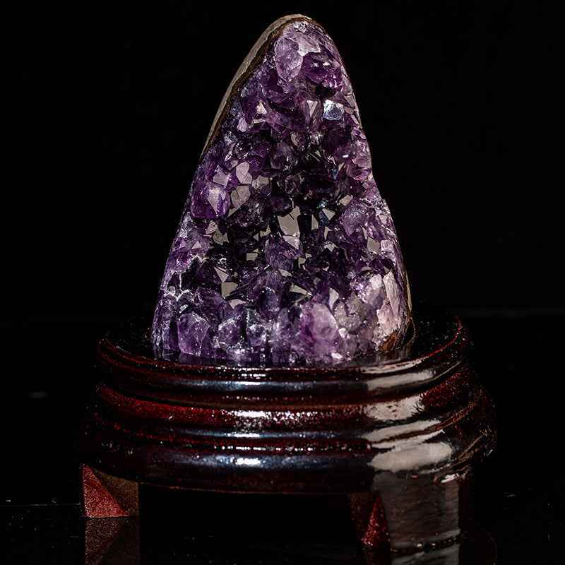 Natural Agate Gourd & Uruguayan Amethyst Pendant – Handmade, Healing Energy