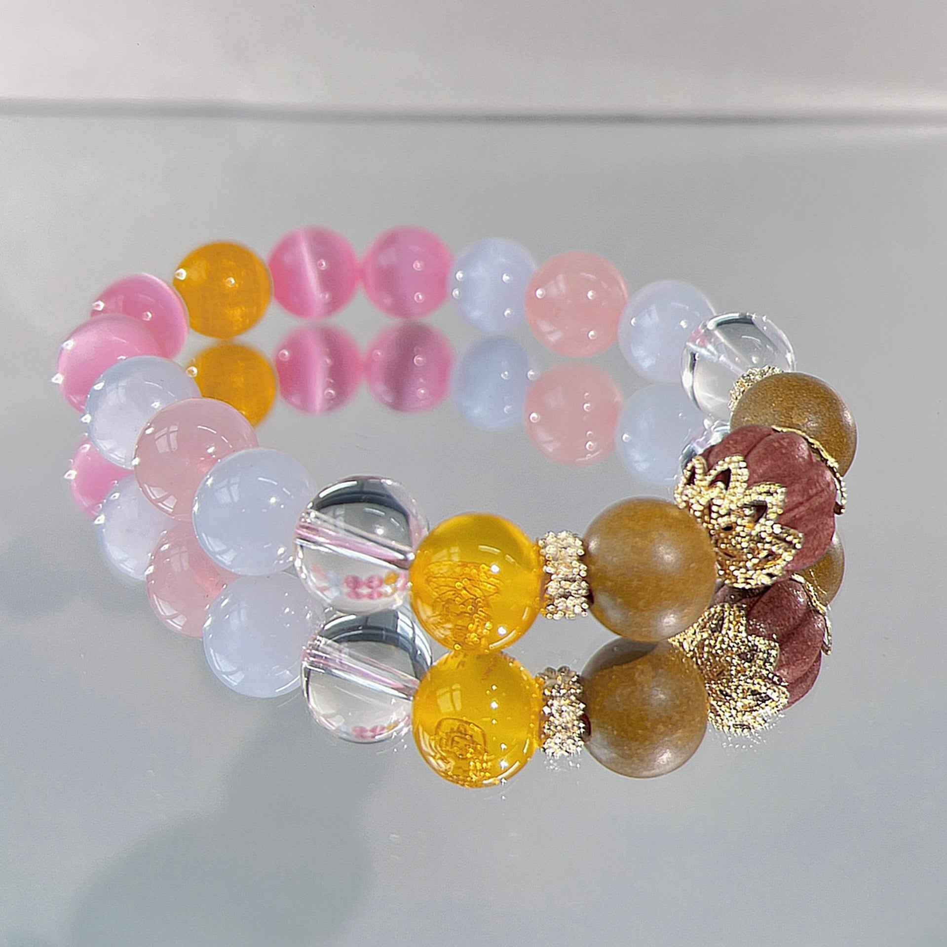 Multi-color crystal energy bracelet | Aromatherapy