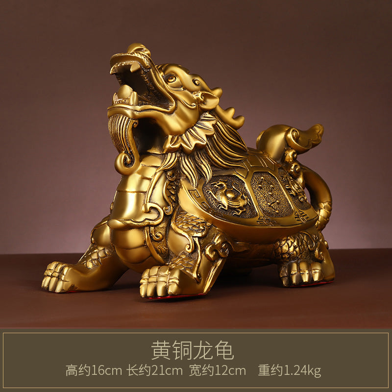 Four Symbols Dragon Turtle Decoration for Home Protection and Wealth Attraction