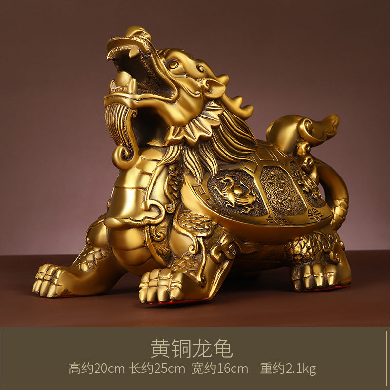 Four Symbols Dragon Turtle Decoration for Home Protection and Wealth Attraction