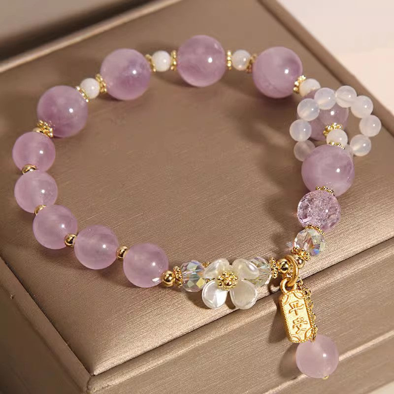Lavender Amethyst Agate Bracelet -chosengao master enlightenment