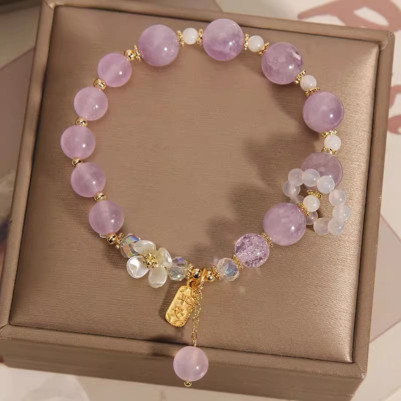 Lavender Amethyst Agate Bracelet -chosengao master enlightenment
