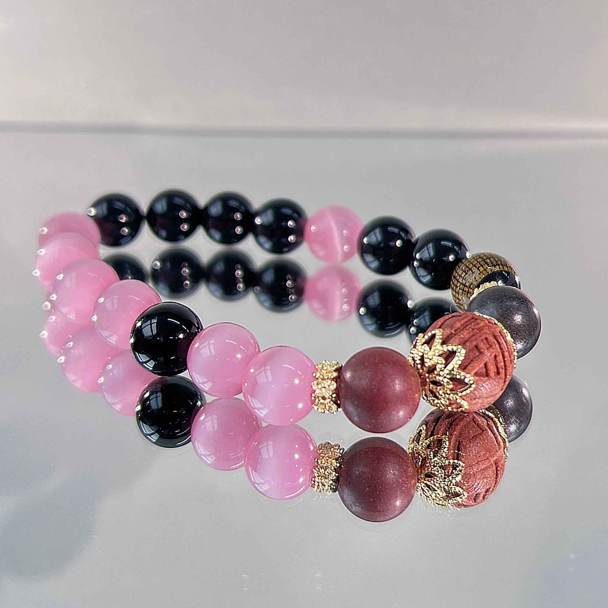 Pink Crystal Calming Bracelet | With its own healing aroma