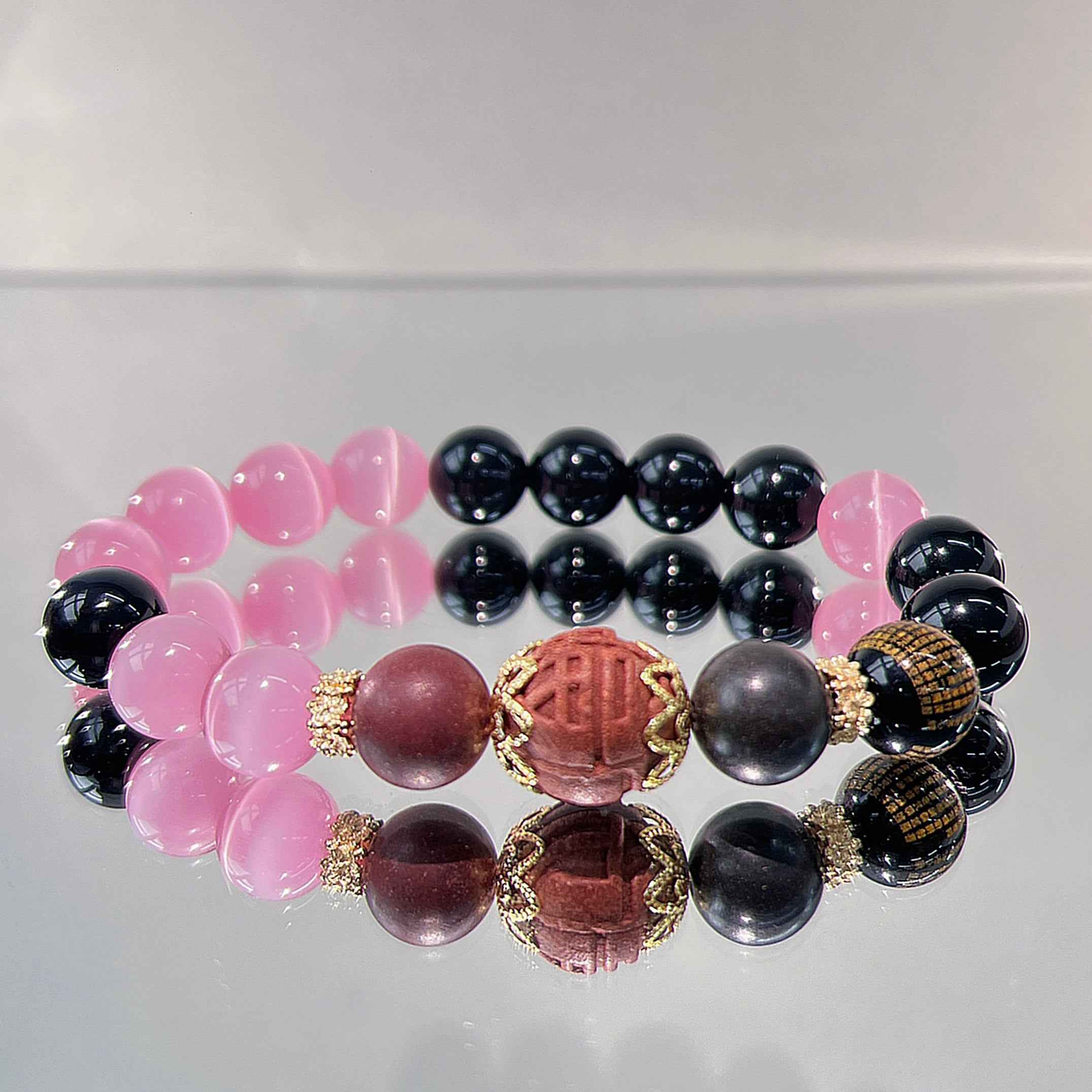 Pink Crystal Calming Bracelet | With its own healing aroma