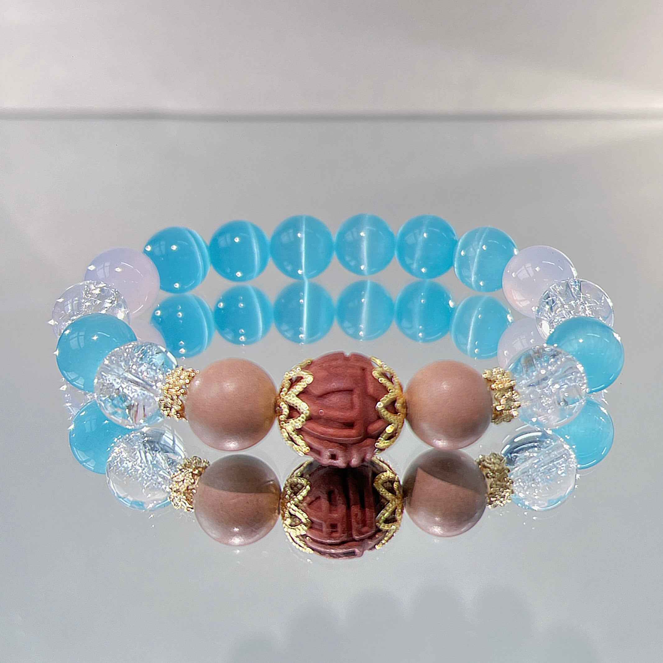 Blue crystal aromatherapy bracelet | cure anxiety