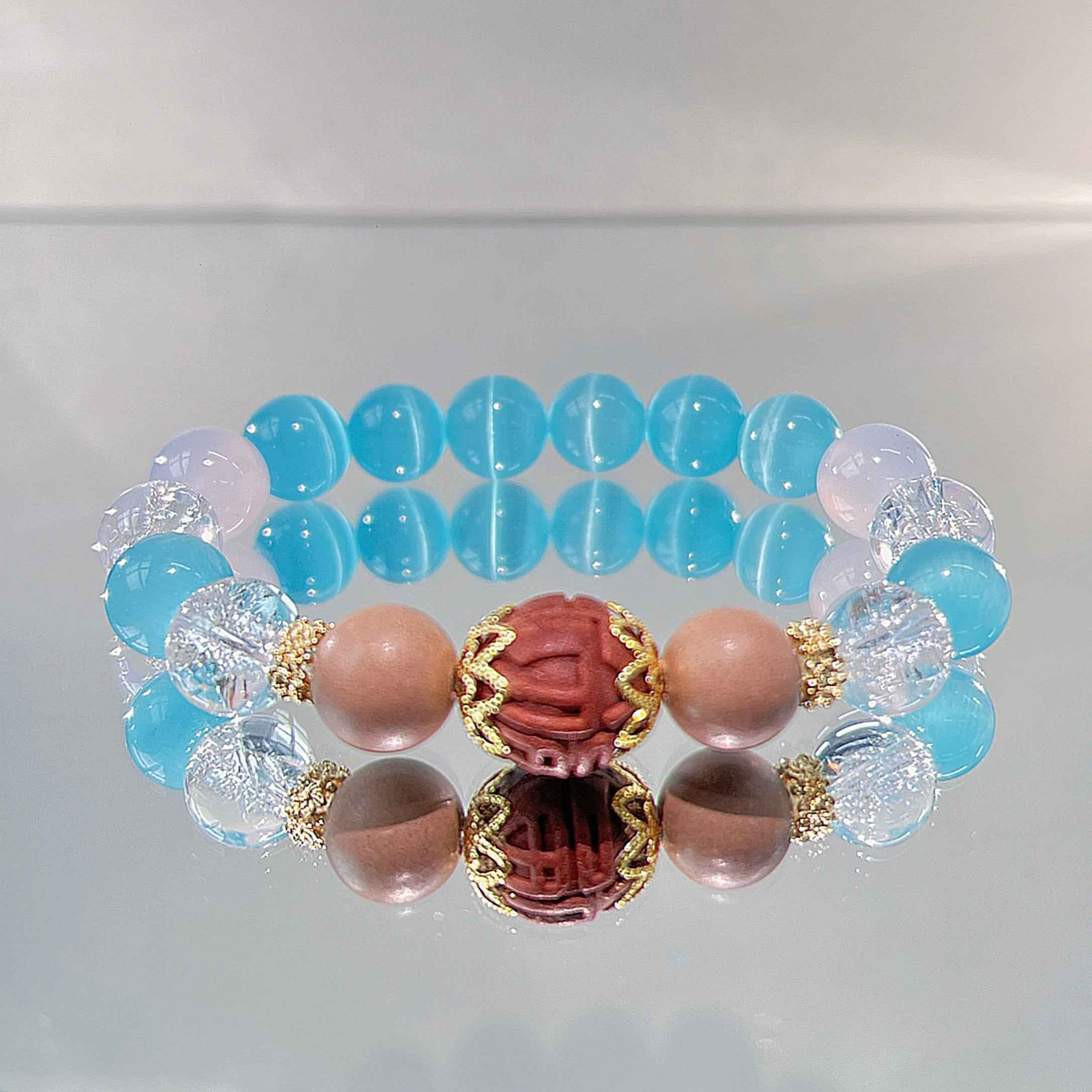 Blue crystal aromatherapy bracelet | cure anxiety