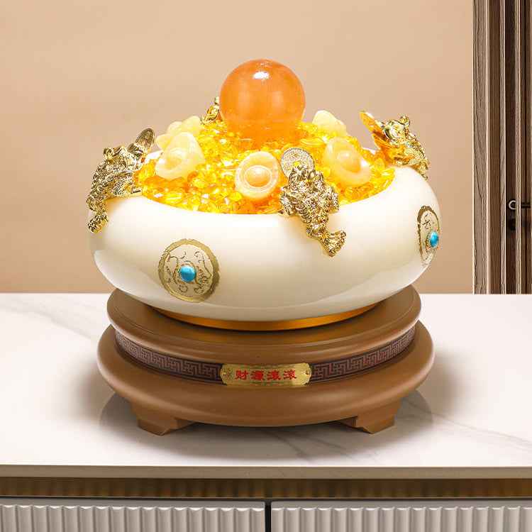 Glazed White Jade Toad Cornucopia - A Treasure for Attracting Wealth, Fortune and Pacifying the House