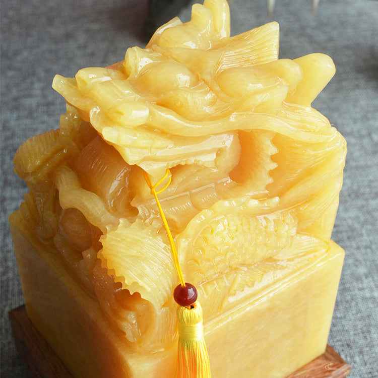Topaz Nine - Dragon Imperial Seal - A Treasure for Attracting Wealth, Pacifying the House and Symbolizing Imperial Power