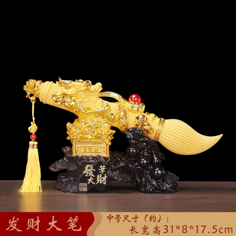 Wealth Attracting Brush for Prosperity and Fortune Decoration