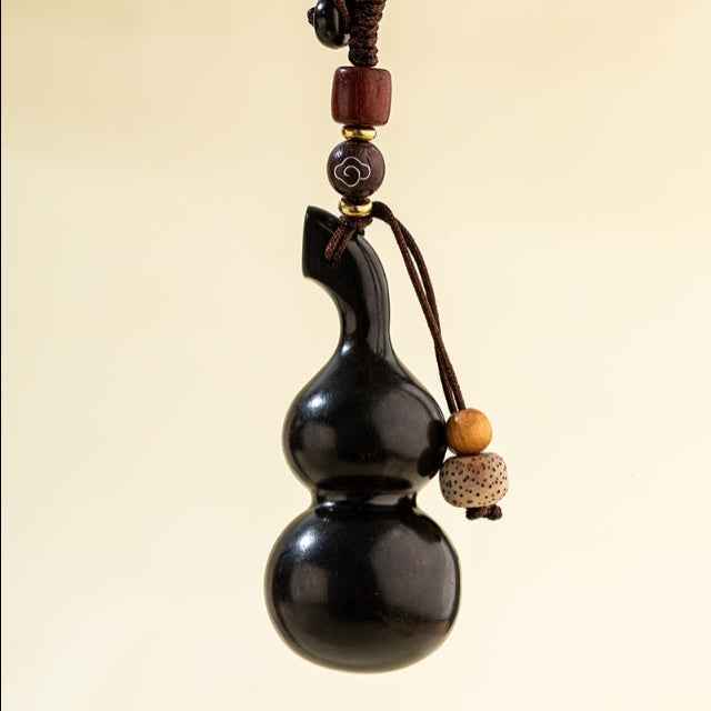 Natural Agate Gourd & Uruguayan Amethyst Pendant – Handmade, Healing Energy