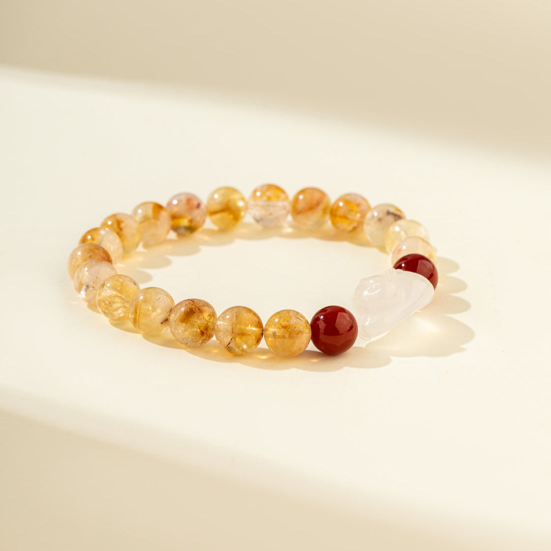 Citrine Jade Agate Bracelet-【Natural Energy & Handmade】