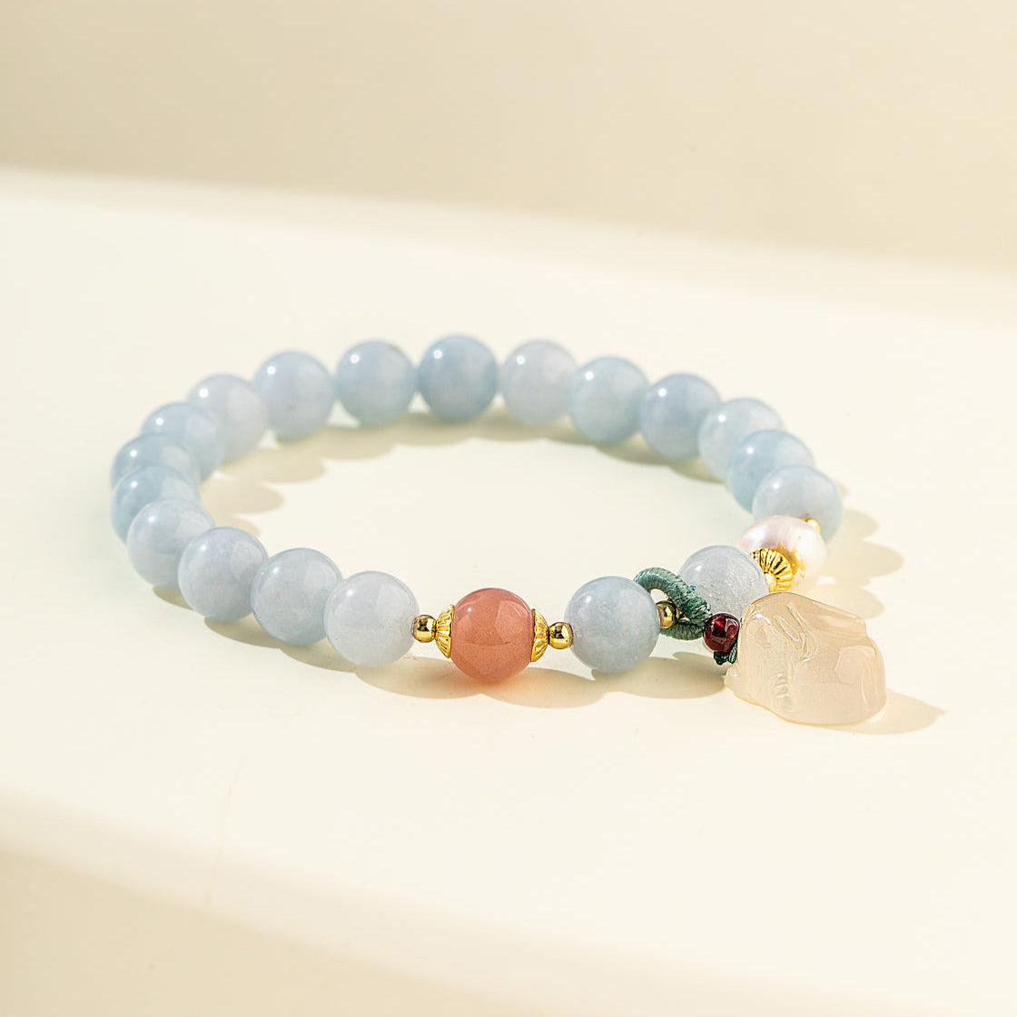 Blue Jade Quartz Crystal Bracelet-【Natural Energy & Handmade】