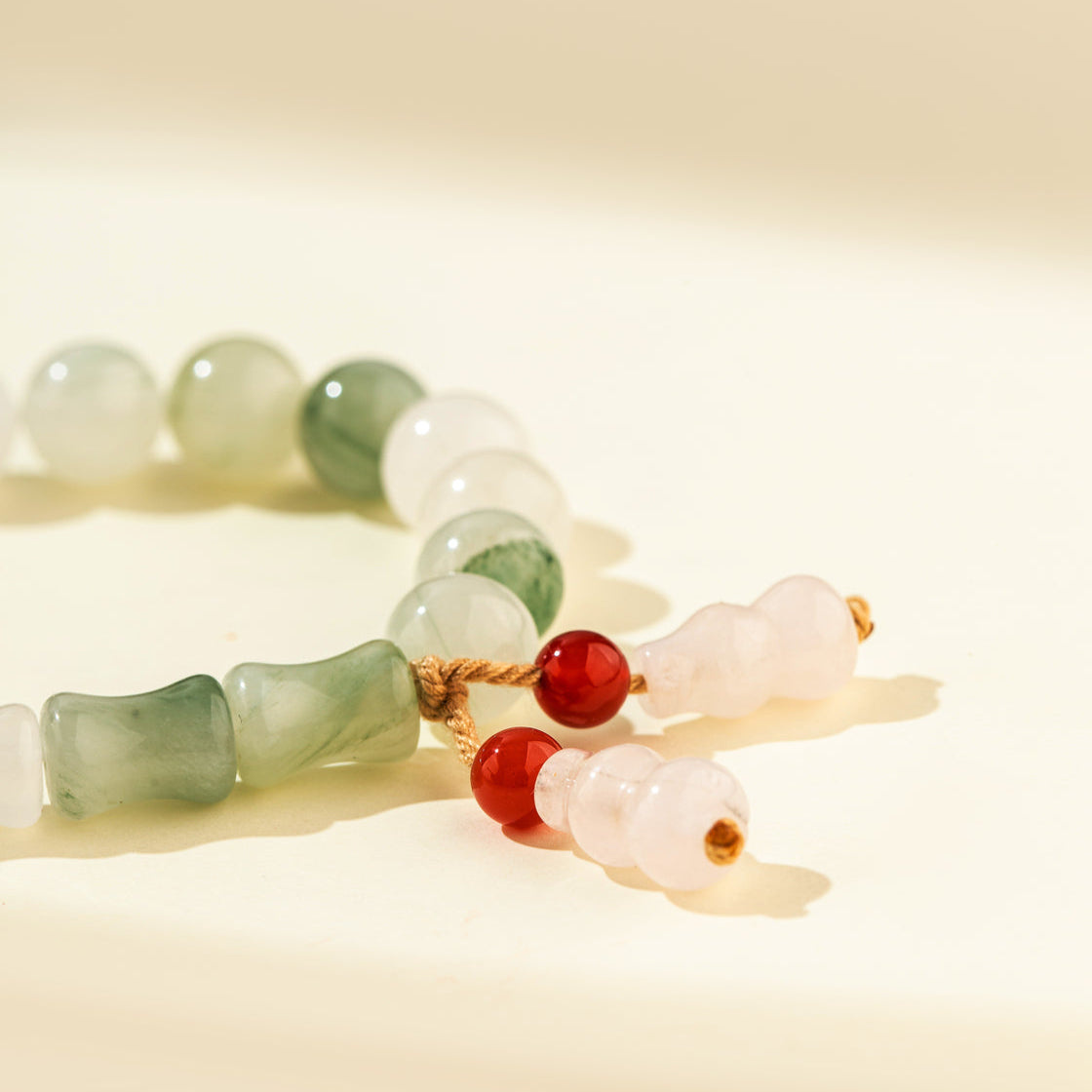 Jade Bamboo Sculpture Bracelet-【Natural Energy & Handmade】