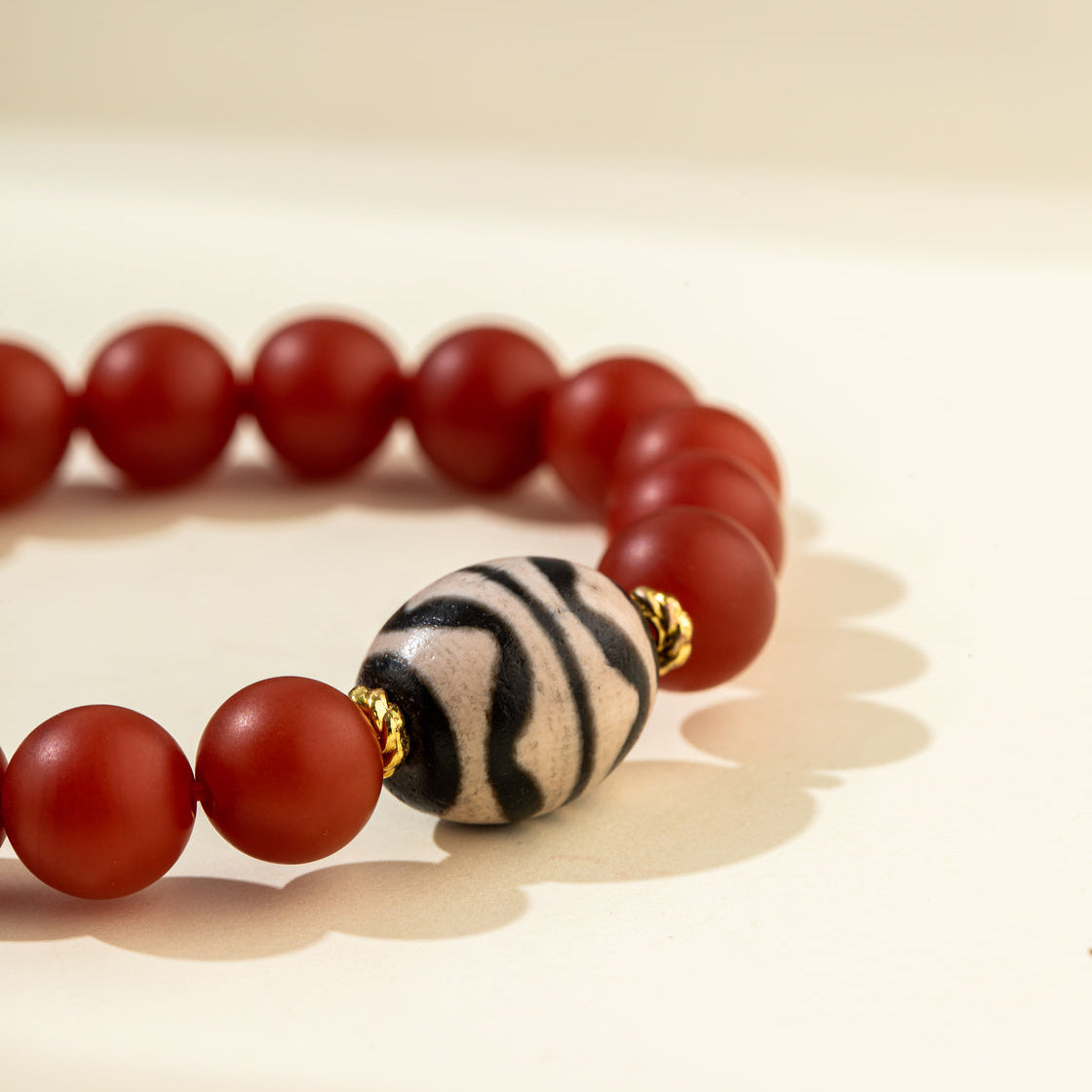 Sandalwood Buddhist Dzi Beads Bracelet-【Natural Energy & Handmade】