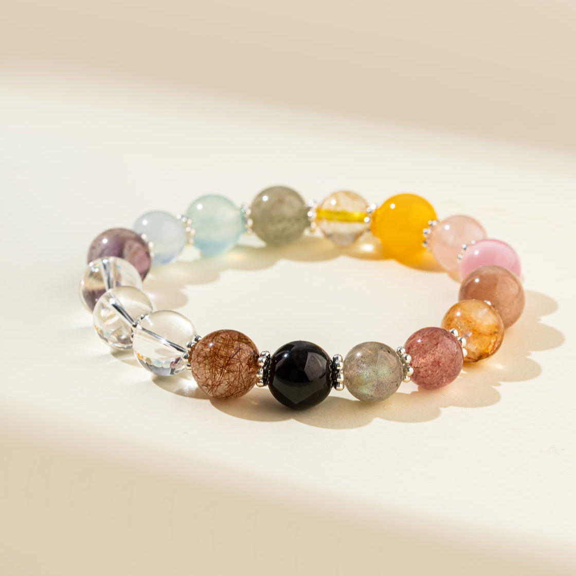 Multicolor Quartz Crystal Bracelet-【Natural Energy & Handmade】