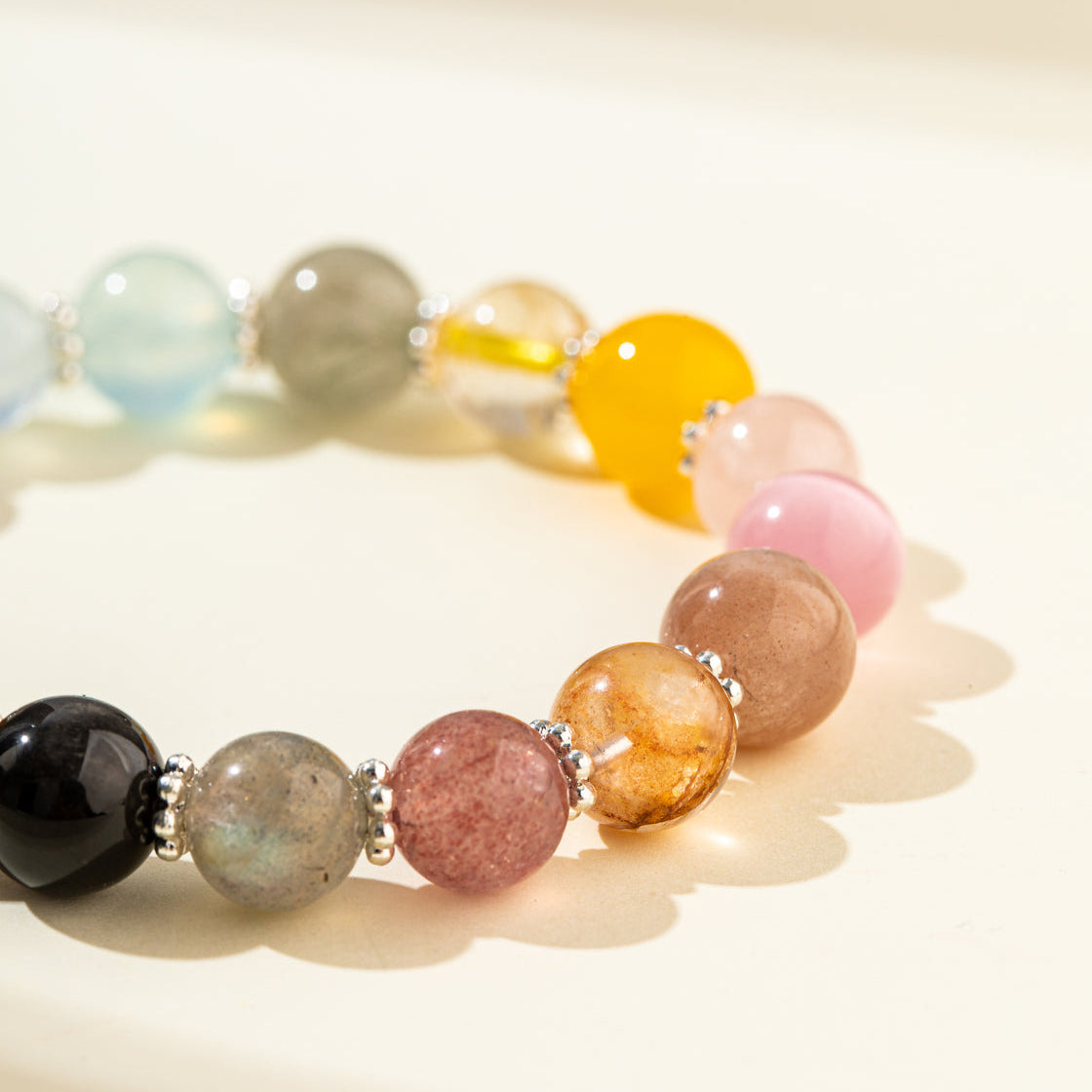 Multicolor Quartz Crystal Bracelet-【Natural Energy & Handmade】