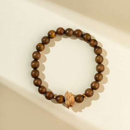 Natural Sandalwood Lotus Porcelain Bracelet-Natural Energy & Handmade