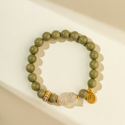 Agate Gold Bracelet-Natural Energy & Handmade