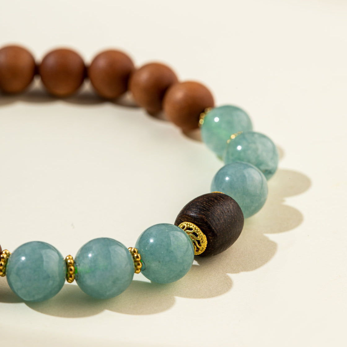 Sandalwood Jade Agarwood Bracelet-【Natural Energy & Handmade】