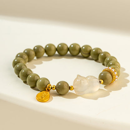 Agate Gold Bracelet-Natural Energy & Handmade