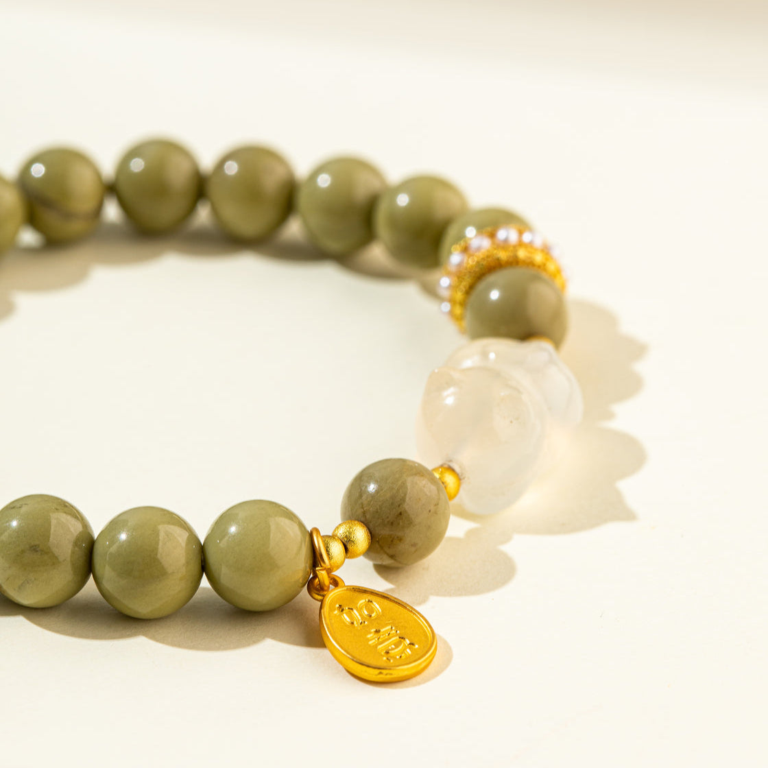 Agate Gold Bracelet-Natural Energy & Handmade