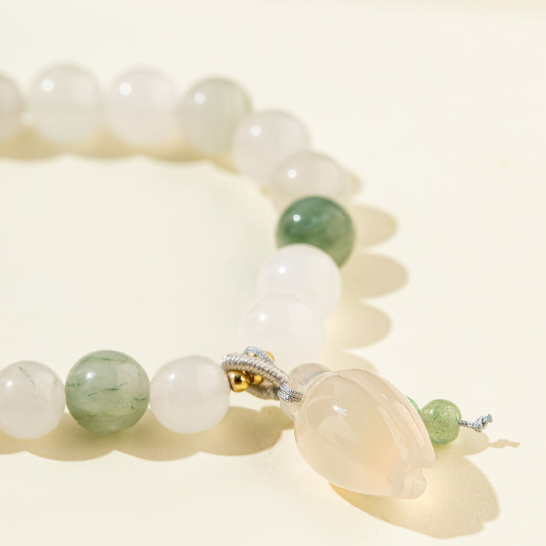 Jade Crystal Pearl Flower Sculpture Bracelet-【Natural Energy & Handmade】