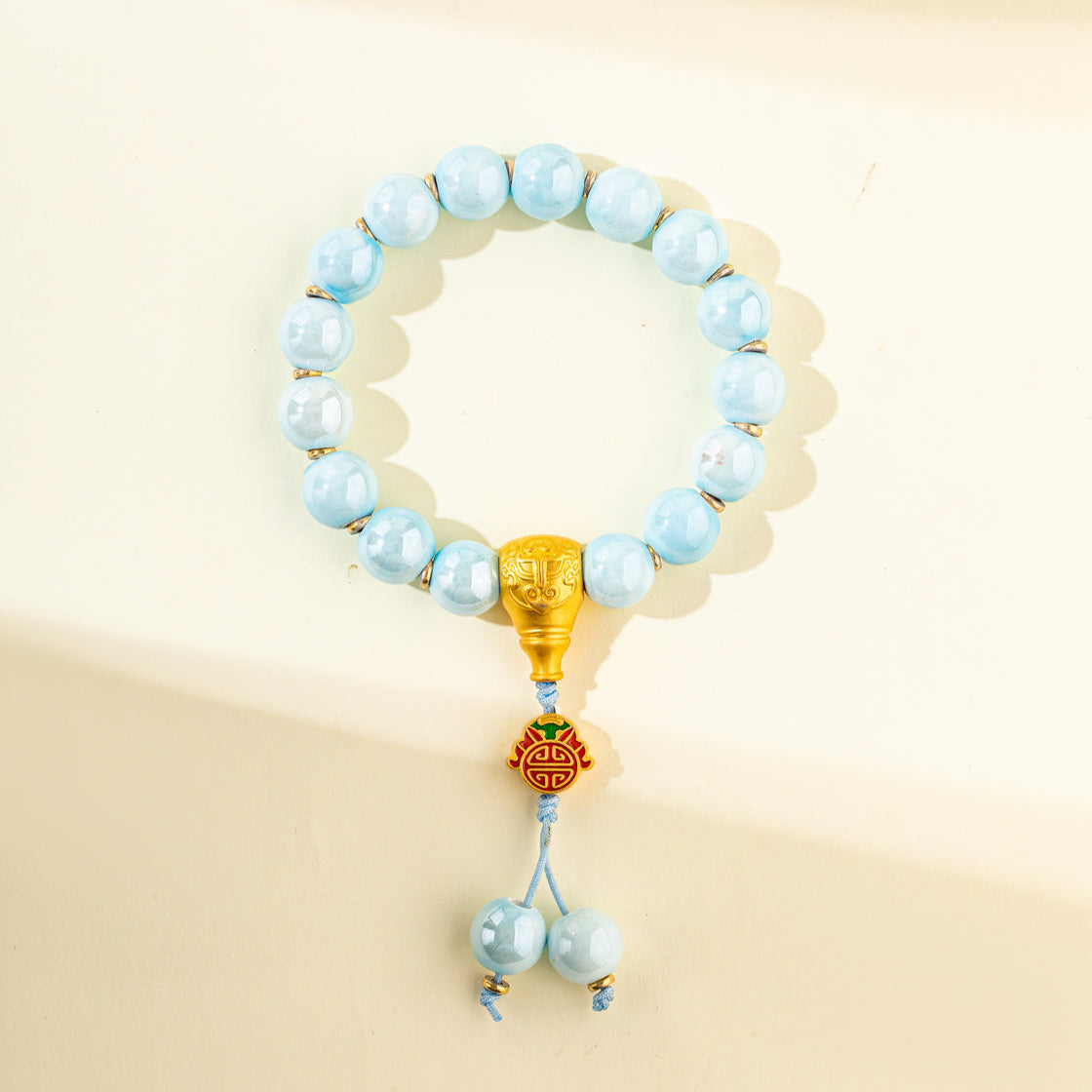 Pearl Gold Buddhism Bracelet-【Natural Energy & Handmade】