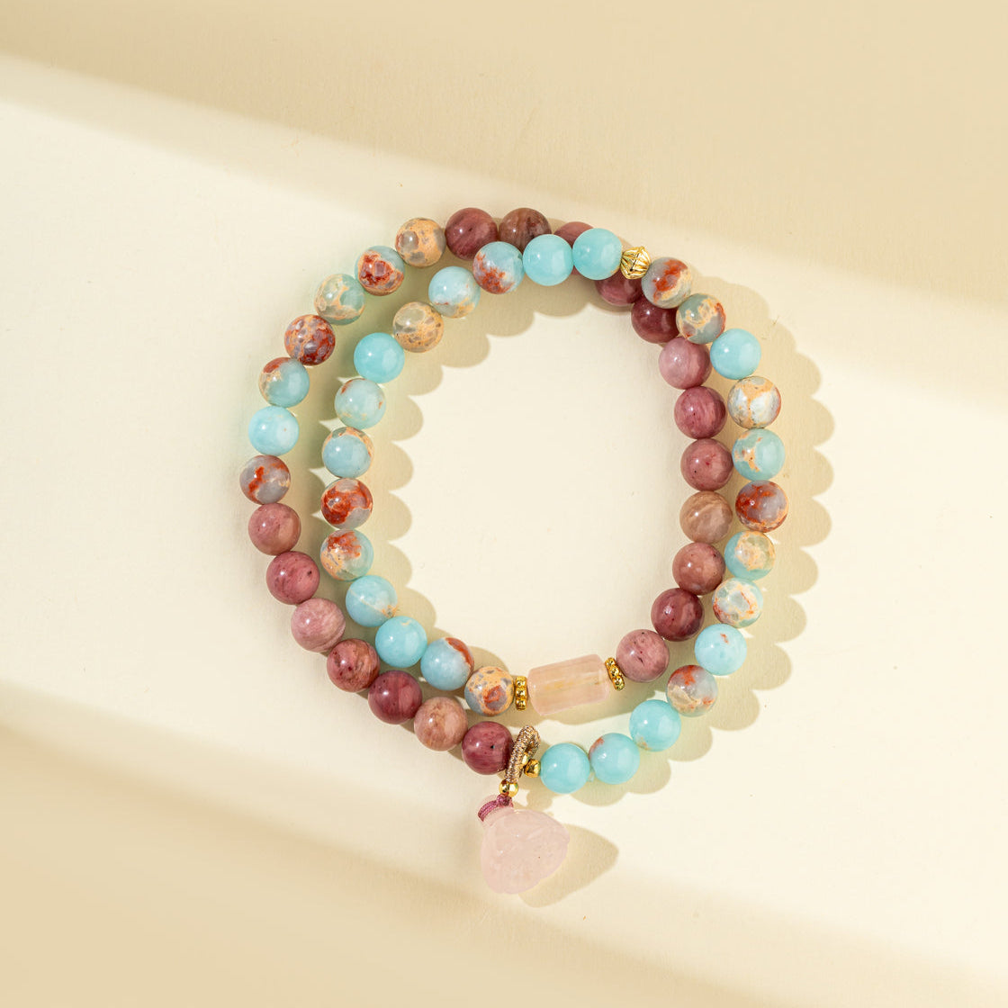 Agate Jade Gold Bracelet-【Natural Energy & Handmade】