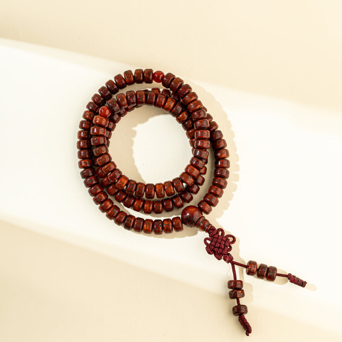 Air-dried Sandalwood Tibetan Dzi Necklace-【Natural Energy & Handmade】