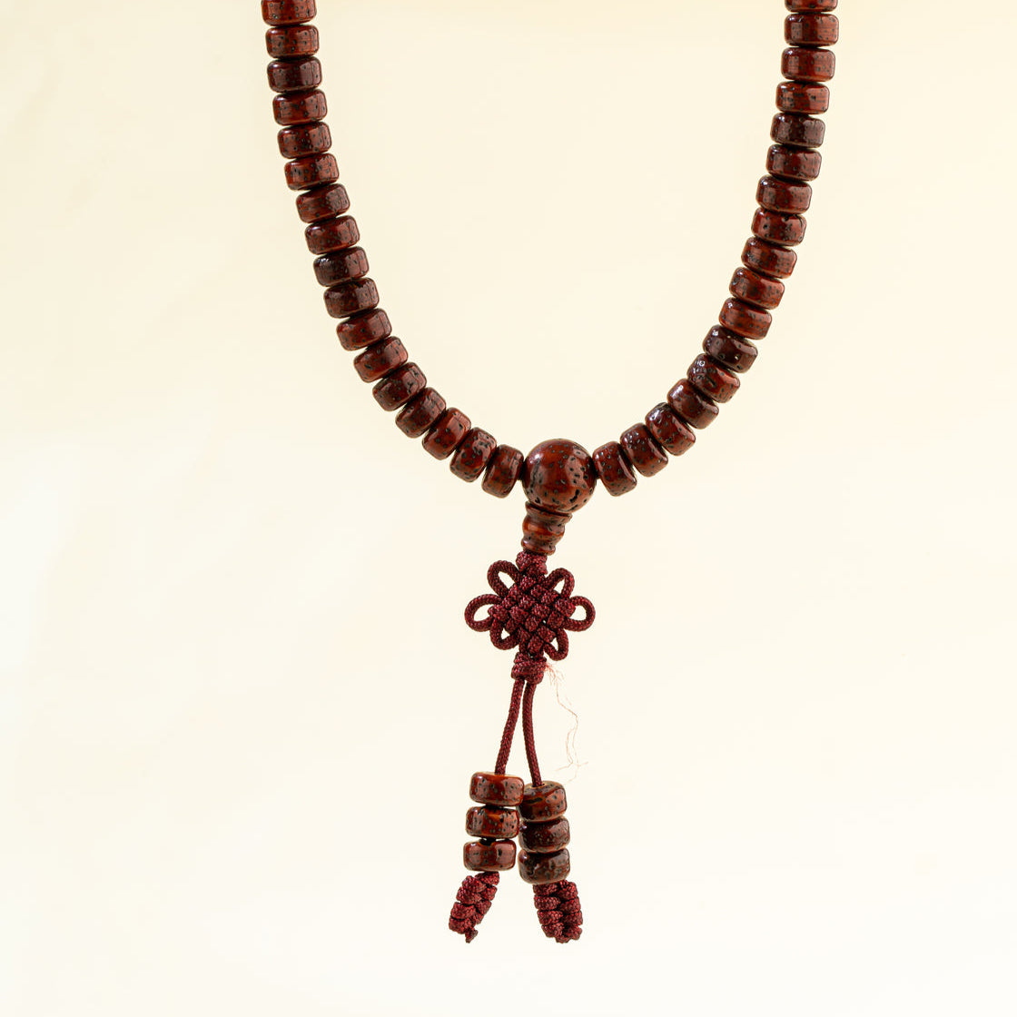 Air-dried Sandalwood Tibetan Dzi Necklace-【Natural Energy & Handmade】