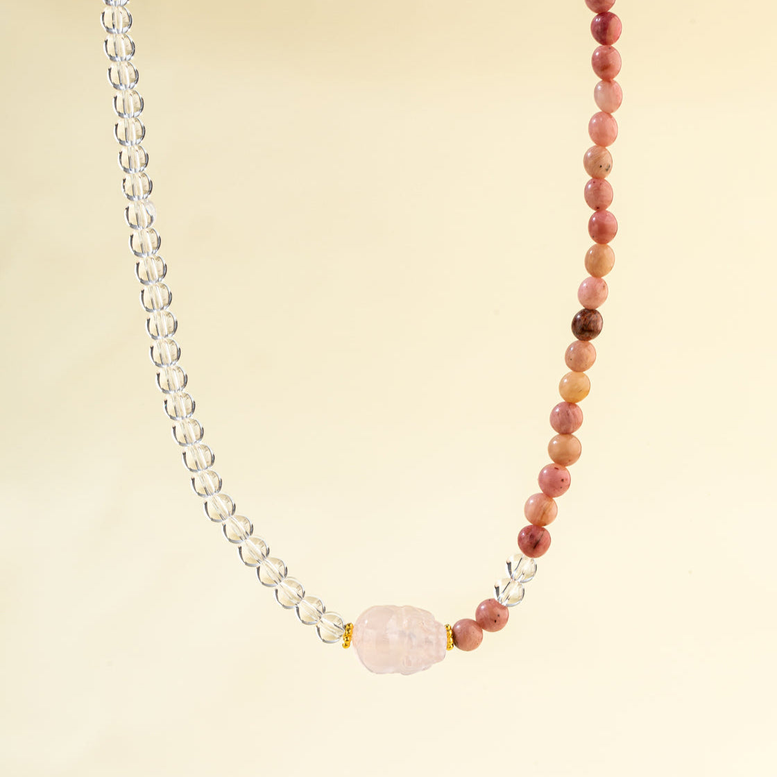 Jade Crystal Agate Sandalwood Necklace-【Natural Energy & Handmade】